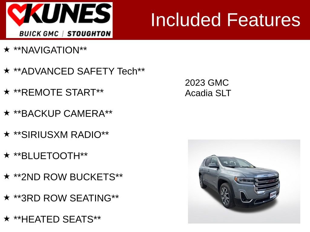 Used 2023 GMC Acadia SLT image 2