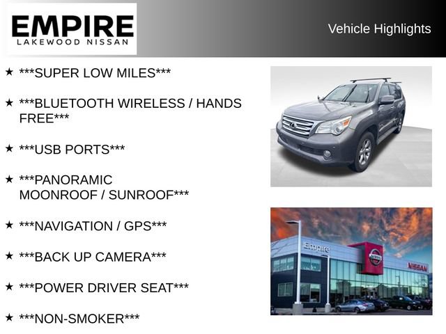 Used 2012 Lexus GX 460 w/ Comfort Plus Pkg AWD/4WD image 2
