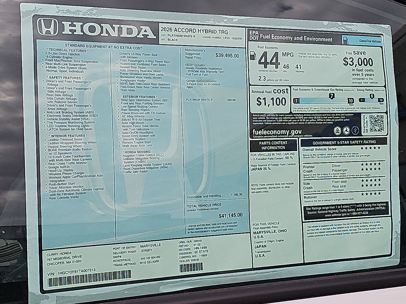 New 2026 Honda Accord Touring image 11