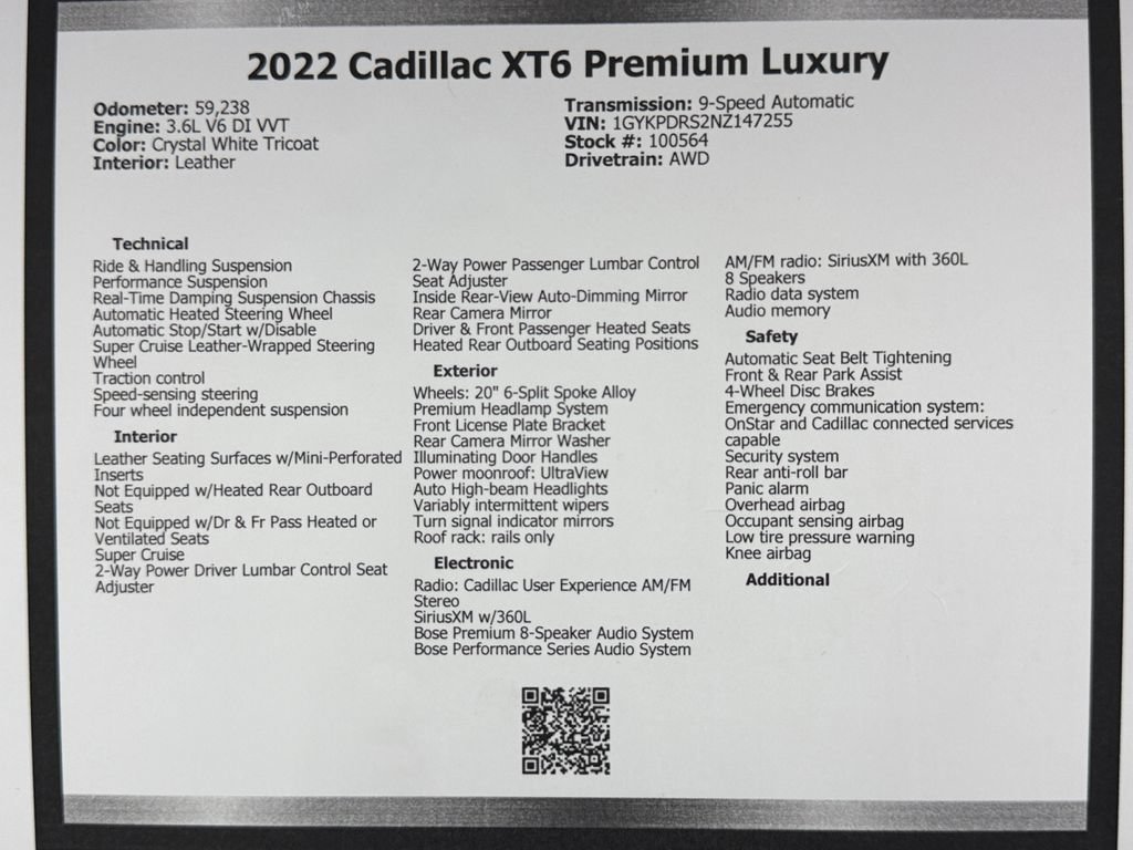 Used 2022 Cadillac XT6 Premium Luxury w/ Technology Package AWD/4WD image 49