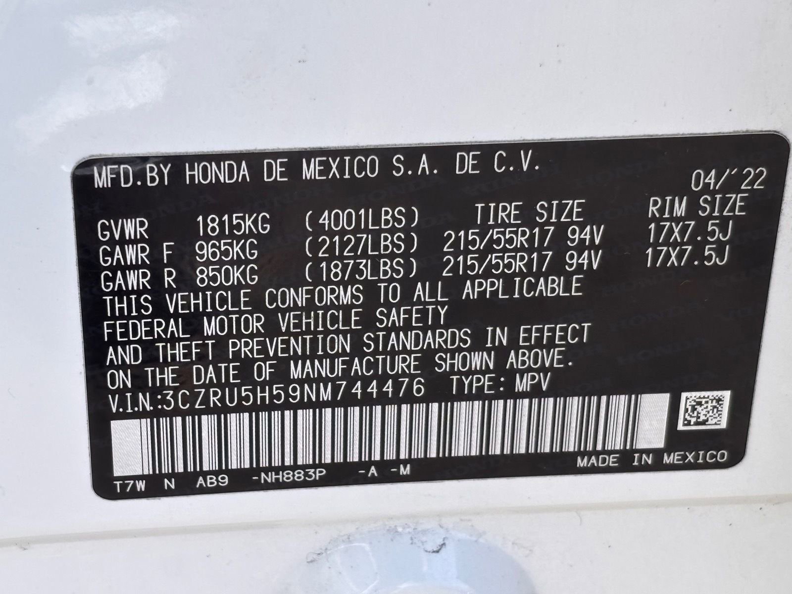 Certified 2022 Honda HR-V EX image 32