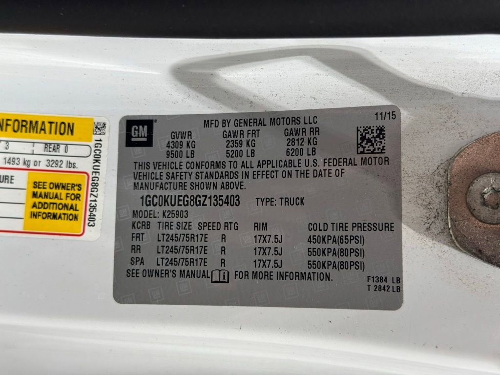 Used 2016 Chevrolet Silverado 2500 W/T w/ WT Convenience Package AWD/4WD image 24
