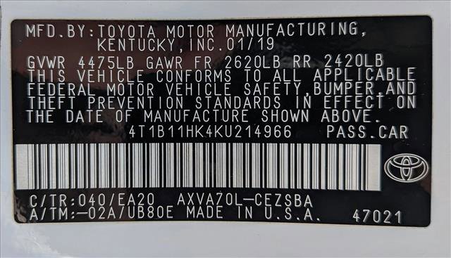 Used 2019 Toyota Camry SE image 22