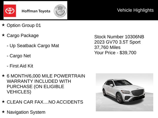 Used 2023 Genesis GV70 3.5T Sport w/ Cargo Package AWD/4WD image 5