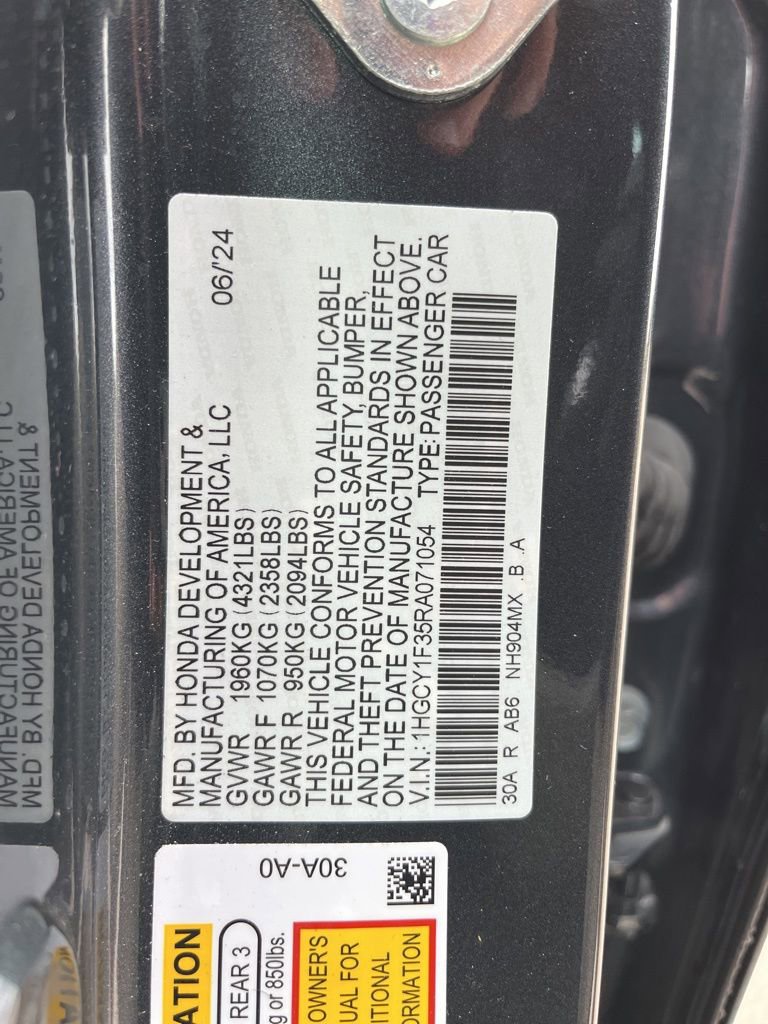 Certified 2024 Honda Accord EX image 10