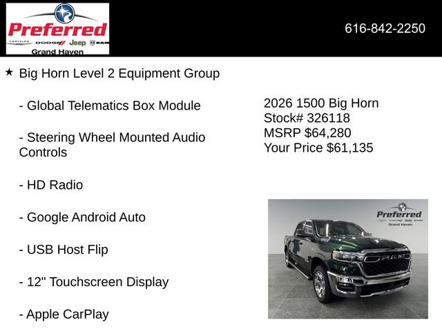 New 2026 RAM 1500 4x4 Crew Cab image 30
