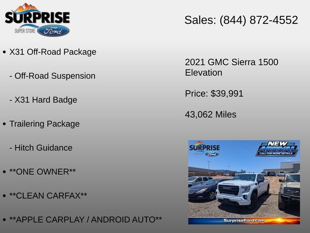 Used 2021 GMC Sierra 1500 Elevation w/ X31 Off-Road Package AWD/4WD image 21