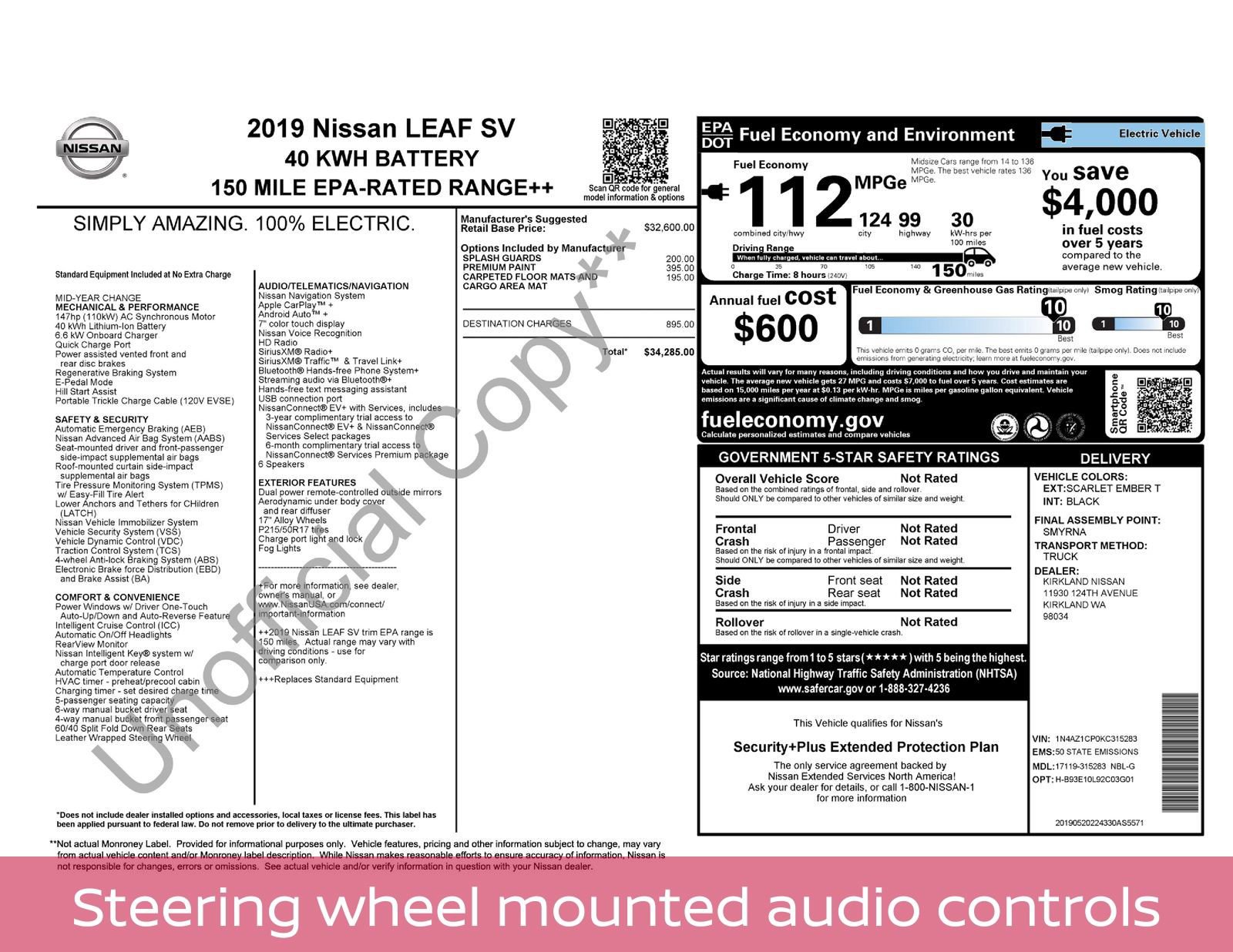 Used 2019 Nissan Leaf SV image 10