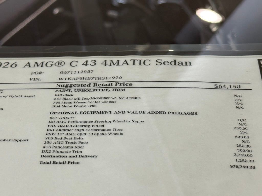 New 2026 Mercedes-Benz C 43 AMG 4MATIC Sedan image 20