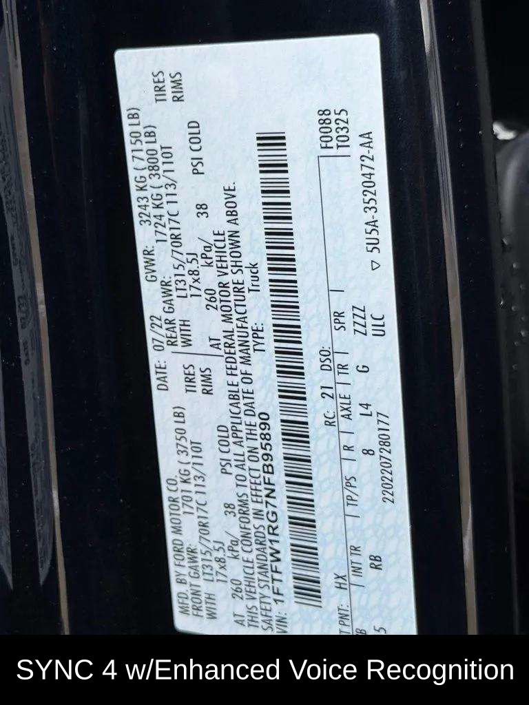 Used 2022 Ford F150 Raptor w/ Equipment Group 801A High image 29