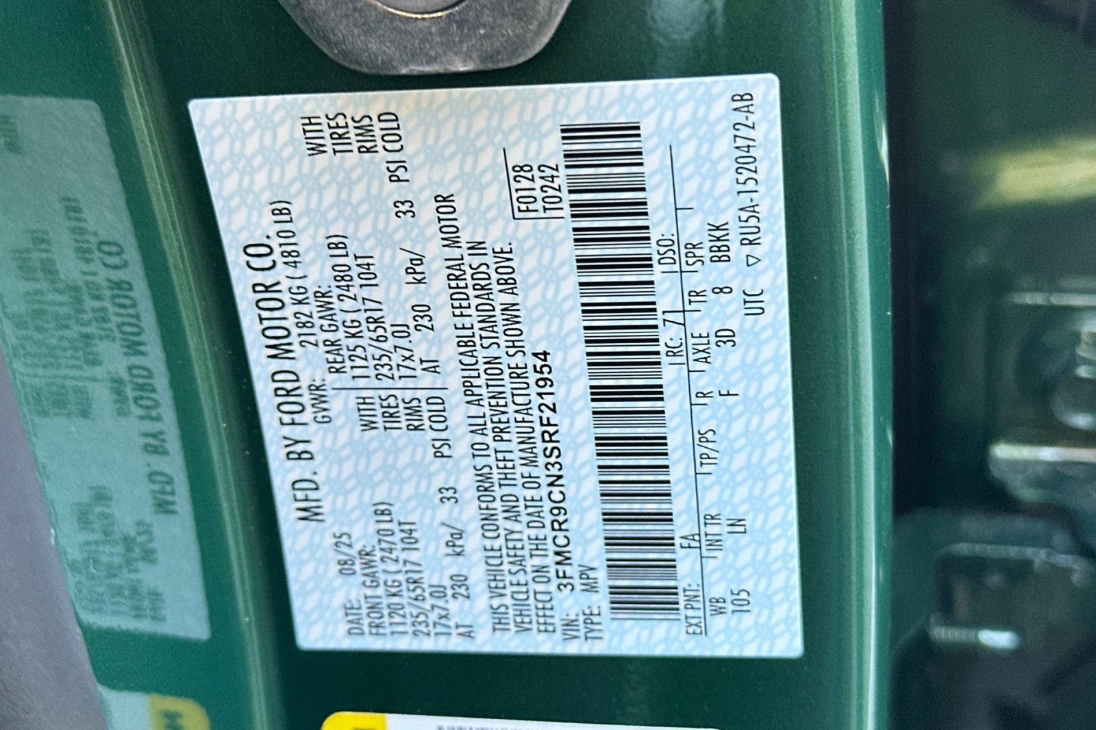 New 2025 Ford Bronco Sport Outer Banks w/ Sasquatch Outer Banks Package image 27