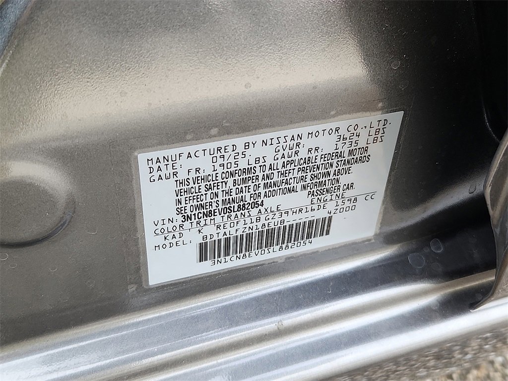 New 2025 Nissan Versa SV w/ Trunk Package image 10