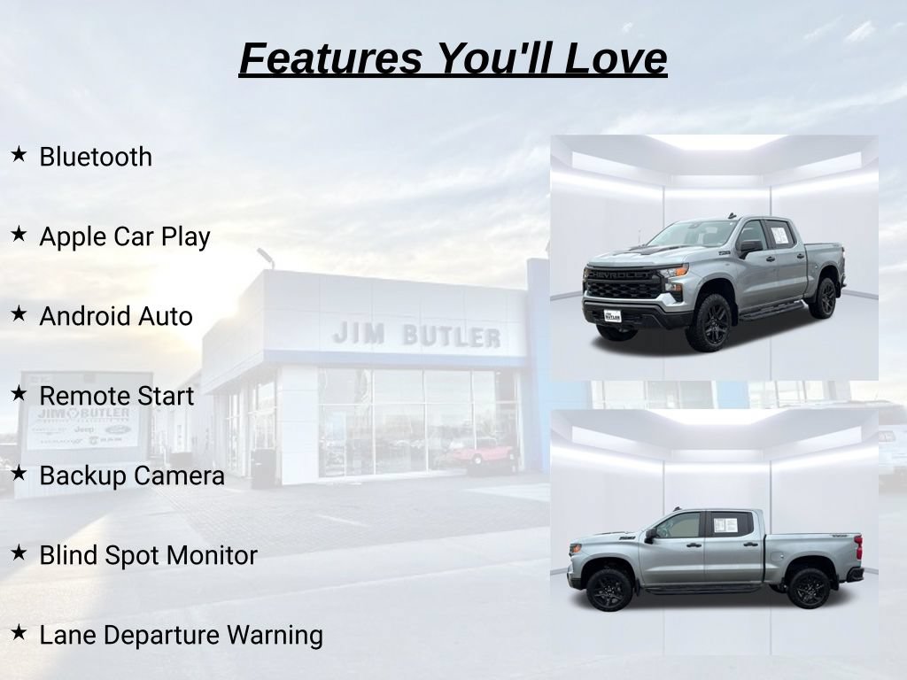 Used 2025 Chevrolet Silverado 1500 Custom Trail Boss w/ Dark Appearance Package AWD/4WD image 10