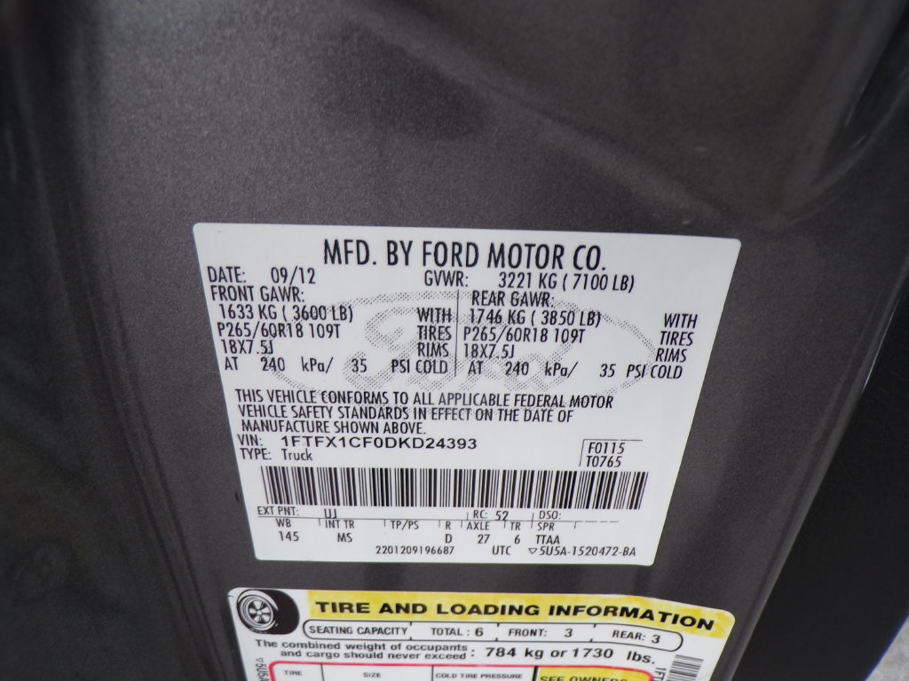 Used 2013 Ford F150 XLT w/ XLT Chrome Pkg RWD image 35