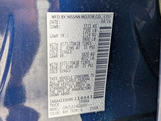 Used 2024 Nissan Titan PRO-4X w/ Pro-4x Convenience Package image 24