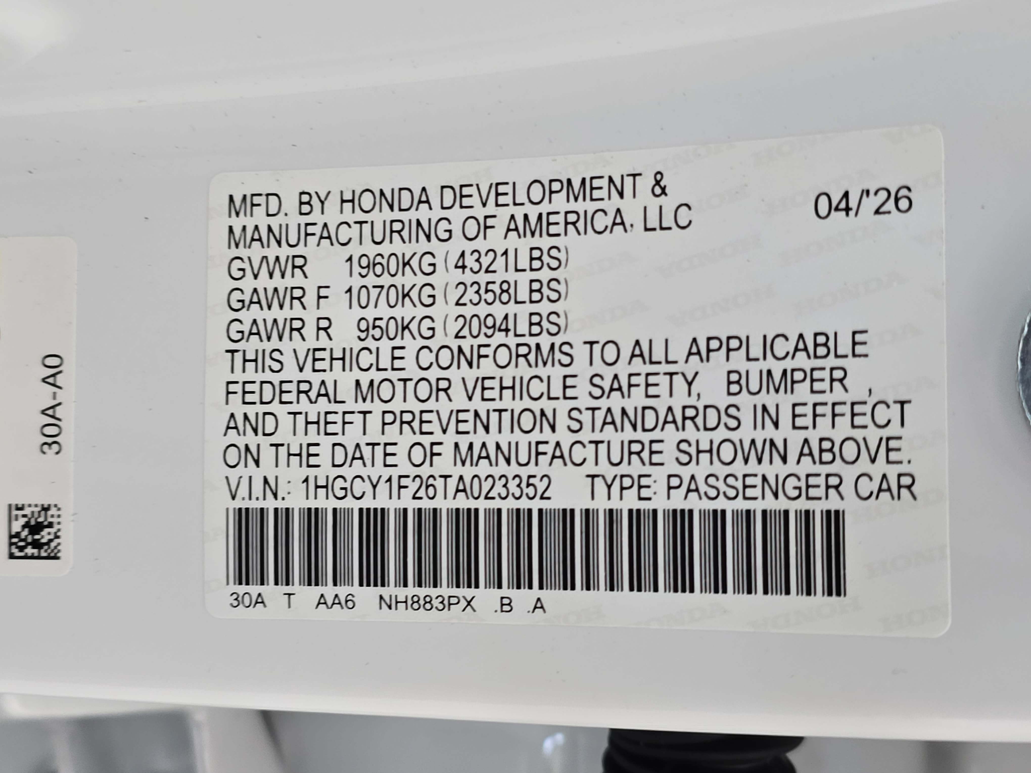 New 2026 Honda Accord LX image 33