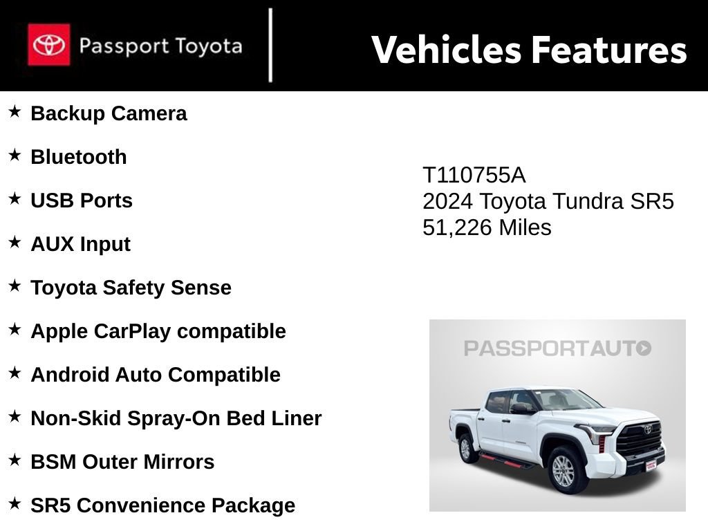 Used 2024 Toyota Tundra SR5 w/ SR5 Convenience Package AWD/4WD image 10