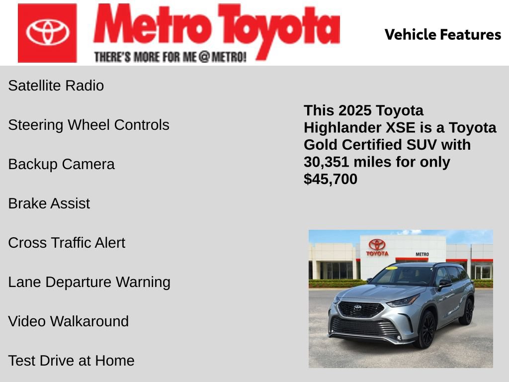 Certified 2025 Toyota Highlander XSE AWD/4WD image 16