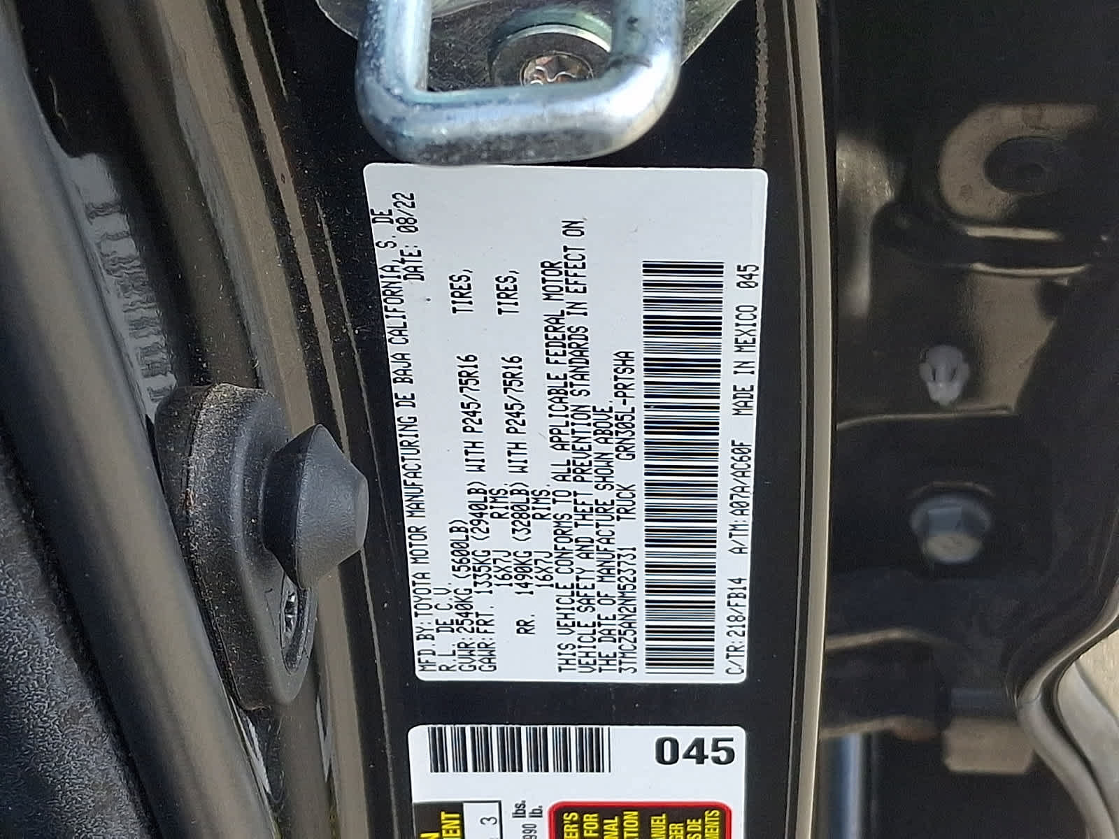 Certified 2022 Toyota Tacoma SR AWD/4WD image 28