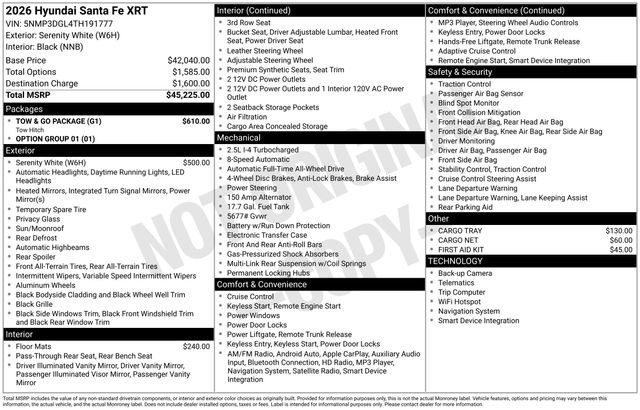 New 2026 Hyundai Santa Fe XRT w/ Tow & Go Package image 27