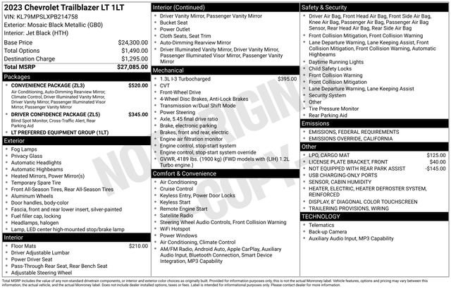 Used 2023 Chevrolet TrailBlazer LT w/ Convenience Package image 15