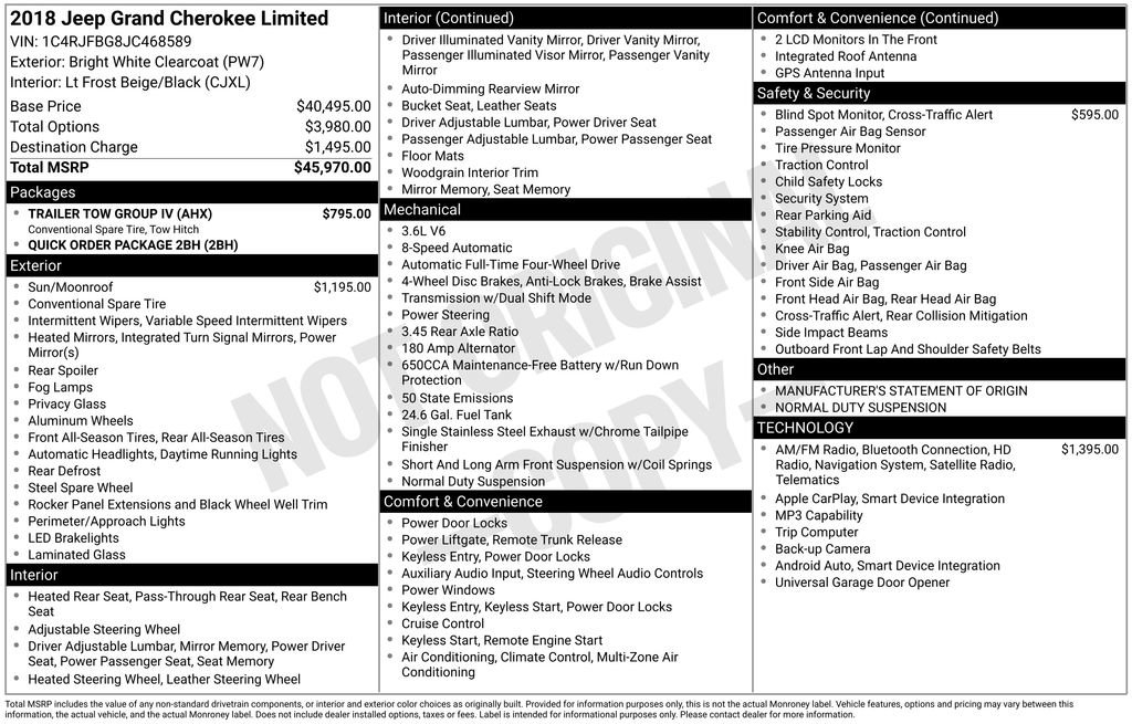 Used 2018 Jeep Grand Cherokee Limited w/ Trailer Tow Group IV image 28