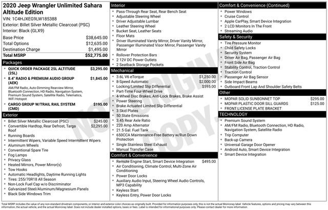 Used 2020 Jeep Wrangler Unlimited Sahara image 3