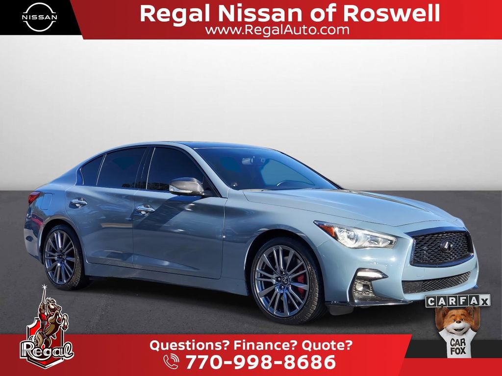 Used 2022 INFINITI Q50 Red Sport 400 w/ Carbon Fiber Package image 1