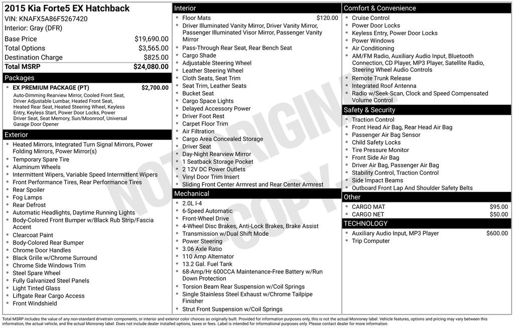 Used 2015 Kia Forte EX w/ EX Premium Package image 34