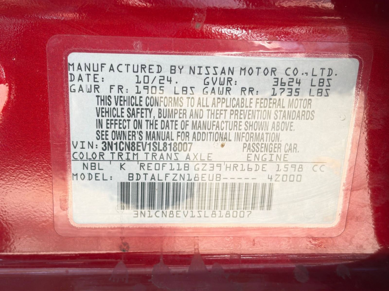 Used 2025 Nissan Versa SV FWD image 28