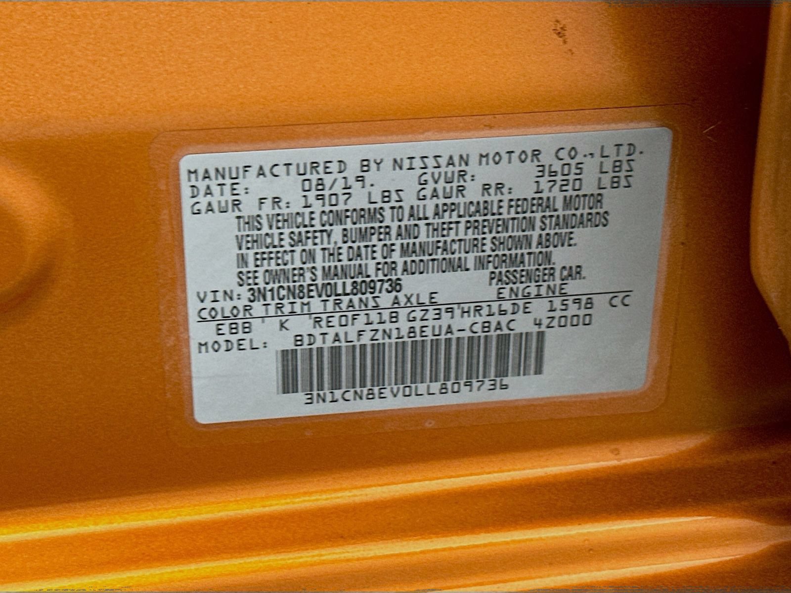 Used 2020 Nissan Versa SV FWD image 29