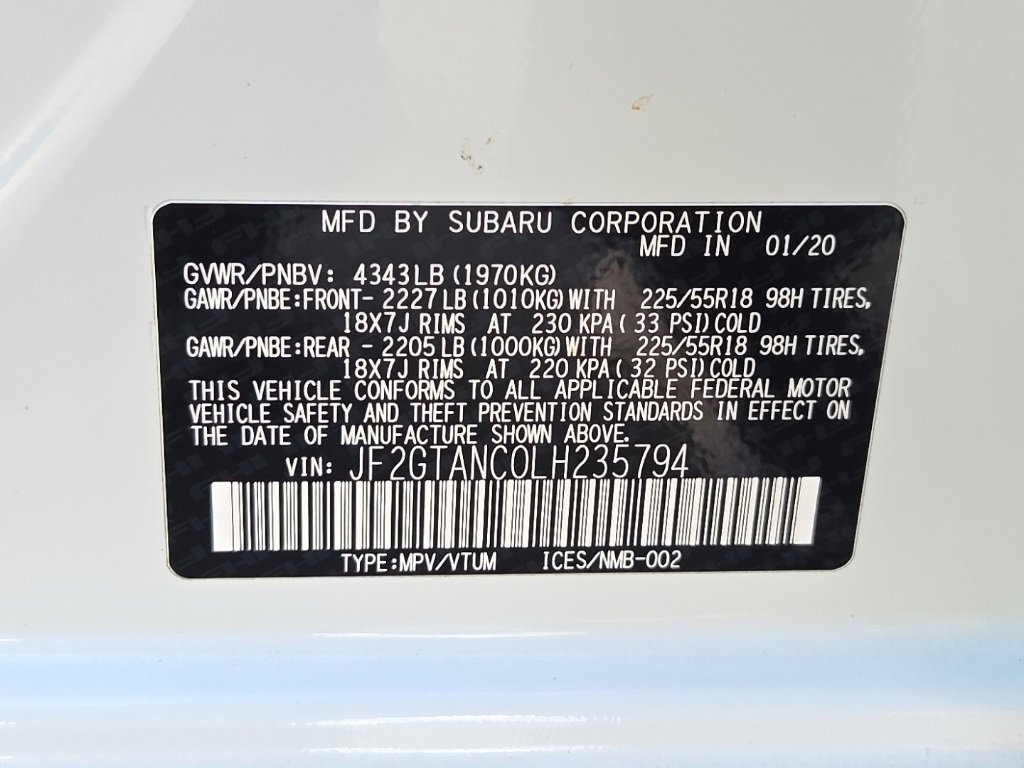 Used 2020 Subaru Crosstrek 2.0i Limited w/ Moonroof Package w/Navigation image 30