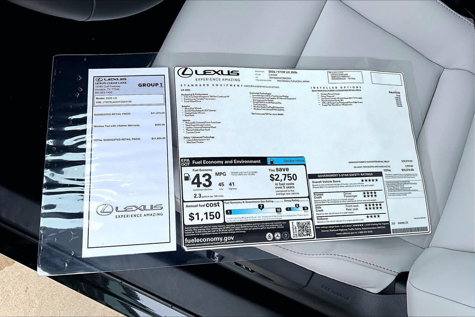 New 2026 Lexus UX 300h FWD image 21