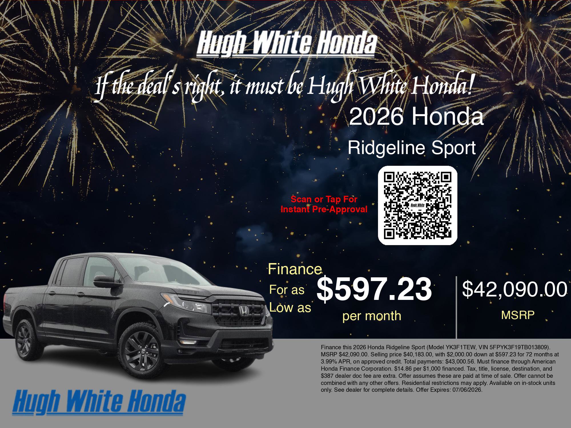 New 2026 Honda Ridgeline Sport image 7