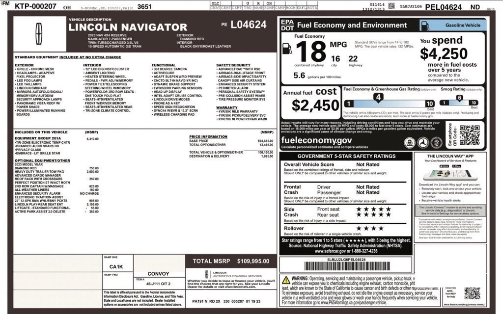 Used 2023 Lincoln Navigator Reserve AWD/4WD image 43