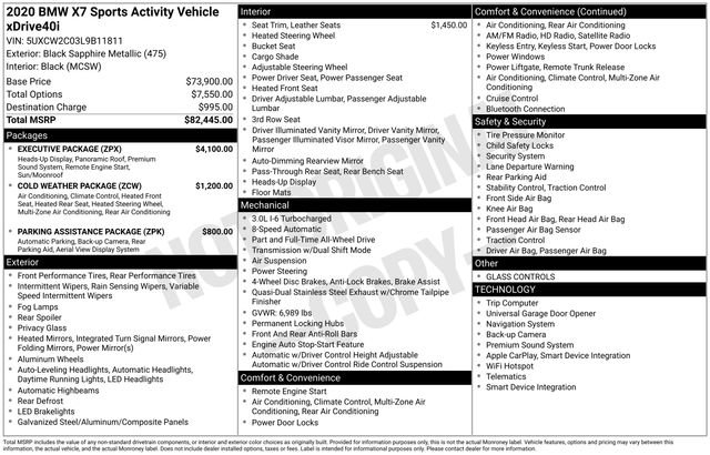 Used 2020 BMW X7 xDrive40i w/ Executive Package image 44