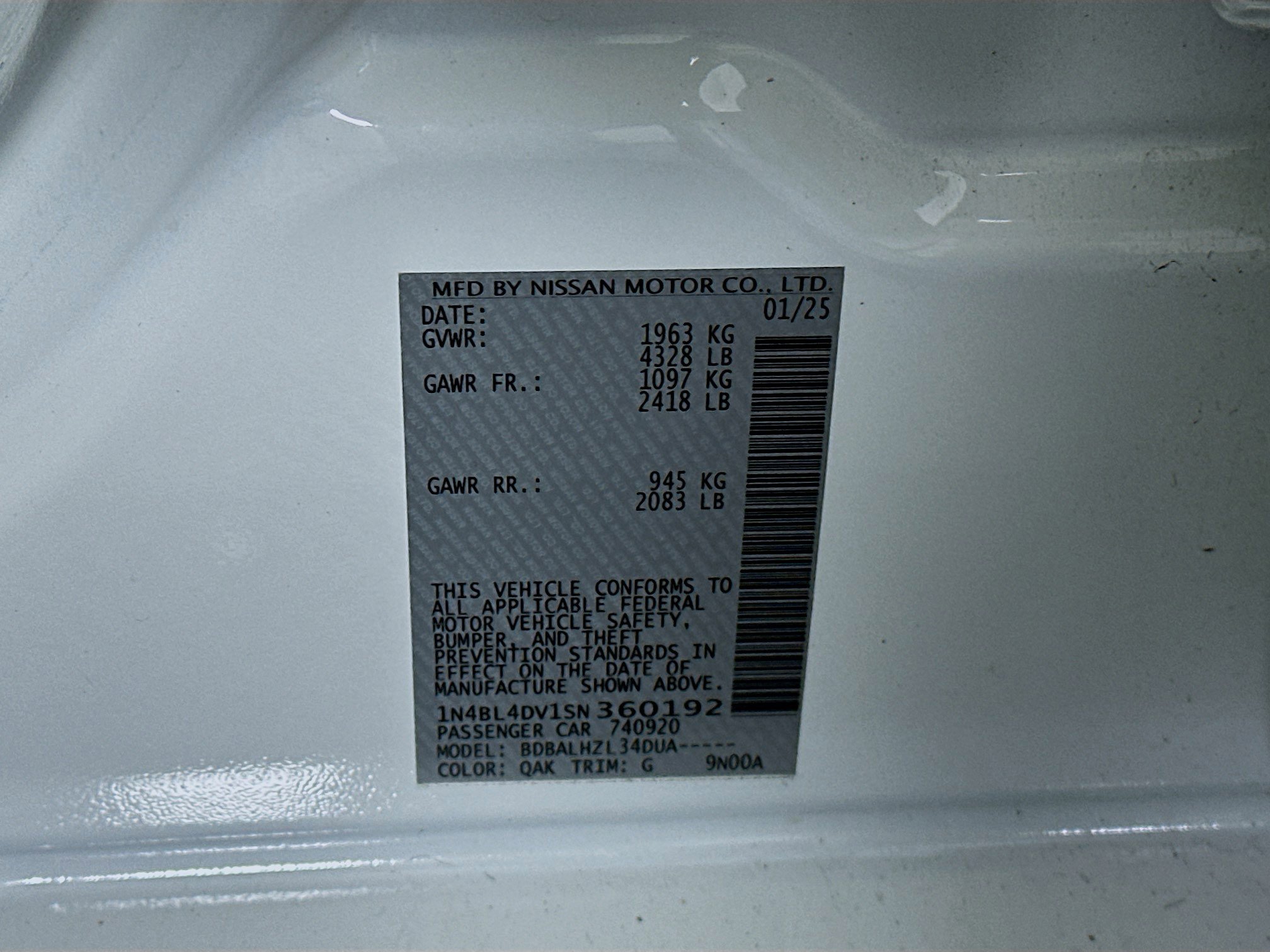 Used 2025 Nissan Altima 2.5 SV image 12