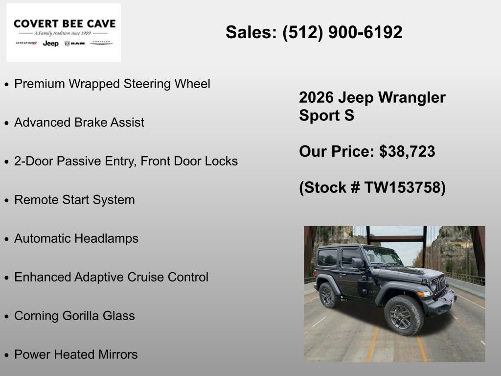 New 2026 Jeep Wrangler Sport AWD/4WD image 24