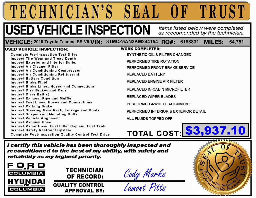 Used 2019 Toyota Tacoma SR image 2