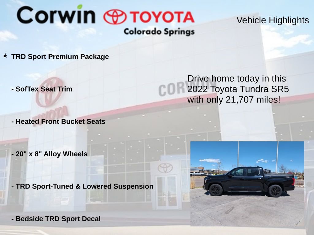 Used 2022 Toyota Tundra SR5 w/ TRD Sport Premium Package image 7