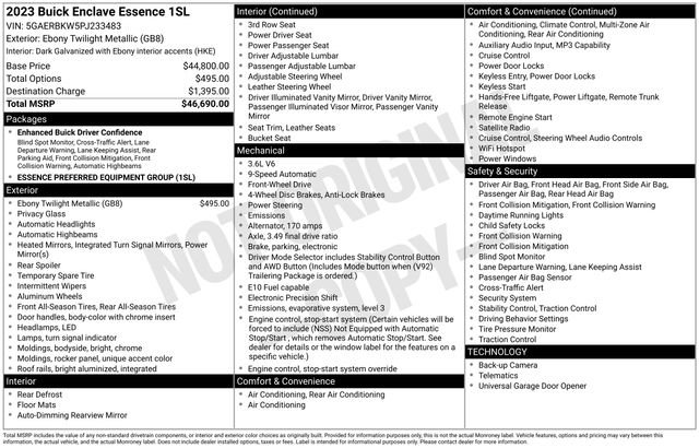 Used 2023 Buick Enclave Essence FWD image 1