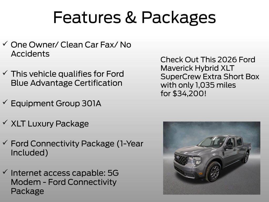 Used 2026 Ford Maverick XLT w/ Equipment Group 301A AWD/4WD image 4