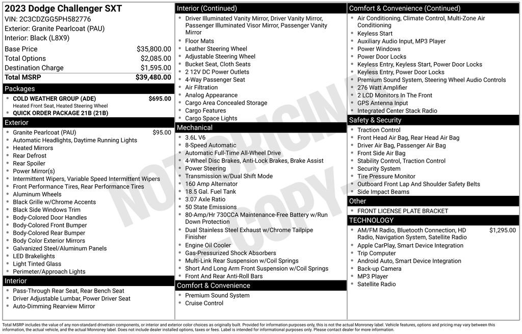 Used 2023 Dodge Challenger SXT w/ Cold Weather Group image 13