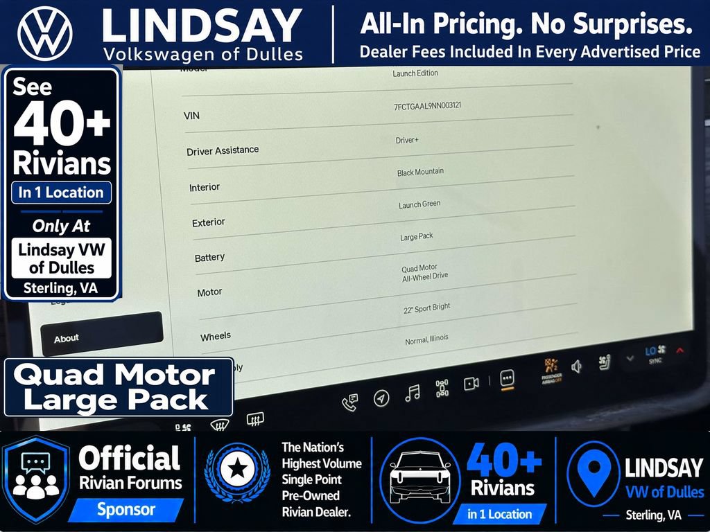 Used 2022 Rivian R1T Launch Edition AWD/4WD image 25
