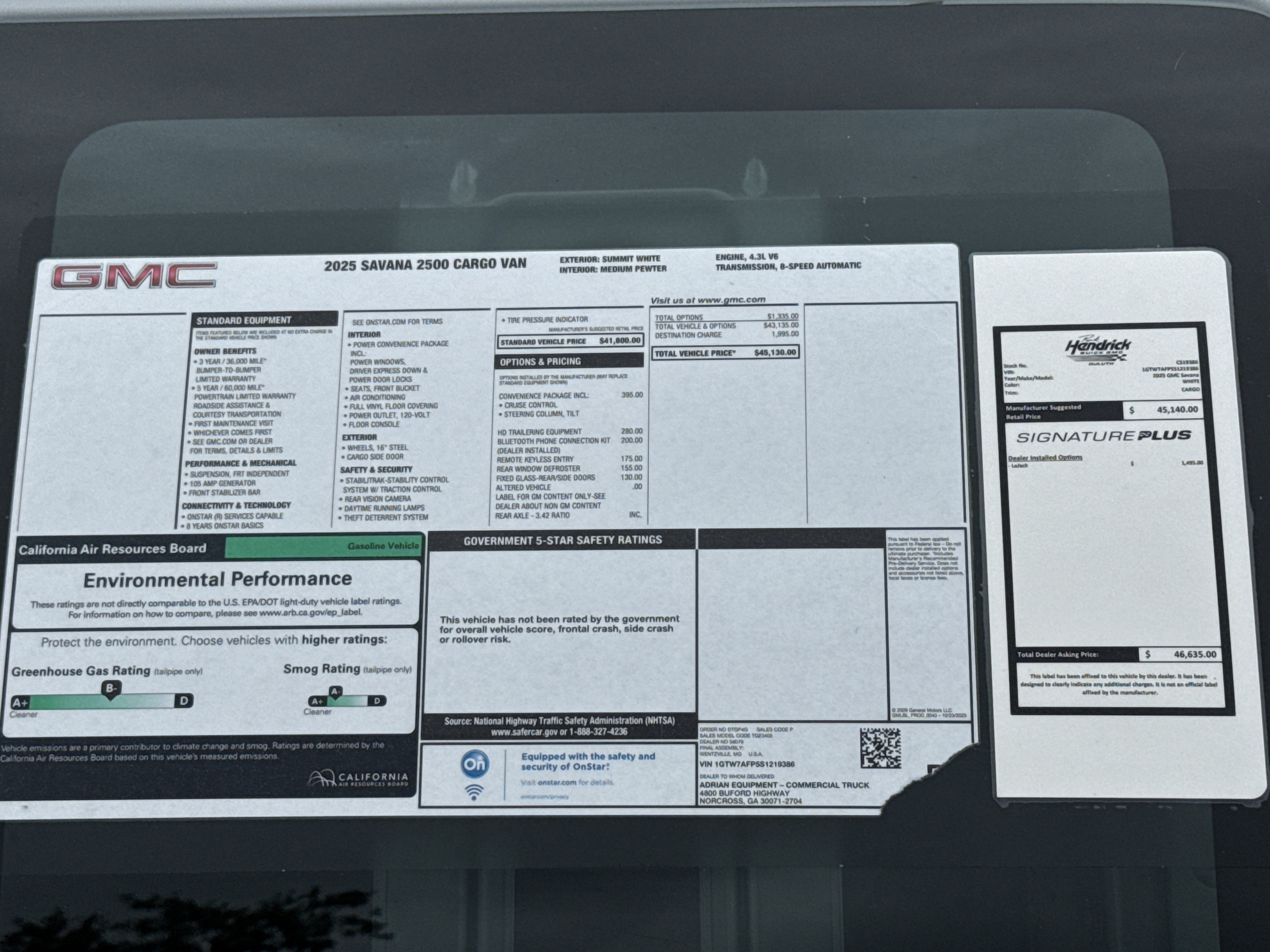New 2025 GMC Savana 2500 w/ Driver Convenience Package RWD image 36