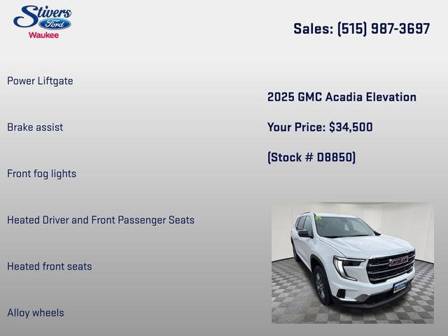 Used 2025 GMC Acadia Elevation image 21