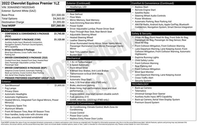 Used 2022 Chevrolet Equinox Premier FWD image 24