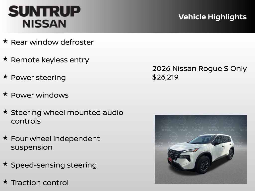 New 2026 Nissan Rogue S FWD image 8