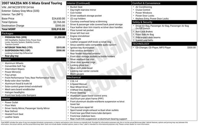 Used 2007 MAZDA MX-5 Miata Grand Touring w/ Premium Pkg image 6