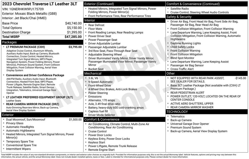 Used 2023 Chevrolet Traverse LT w/ LT Premium Package image 27